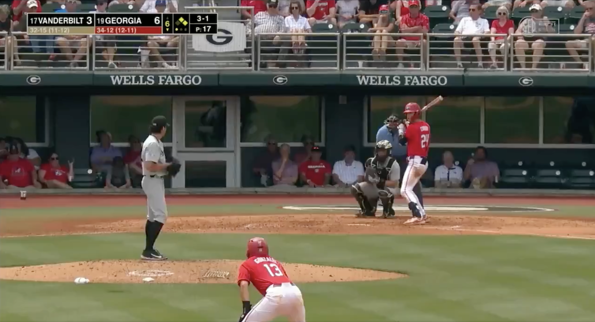 screen shot via @BaseballUGA on X